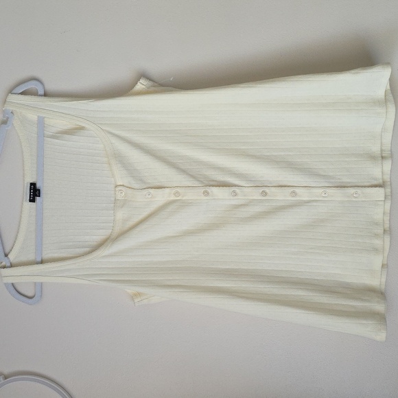 Cream Ribbed Torrid Tank Top - Picture 4 of 6